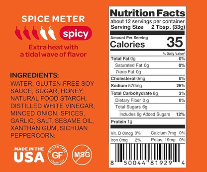 Mr Bing Sweet & Spicy Chili Crisp BBQ Sauce, 14.75 oz, Marinade Dip and Stir-Fry Sauce, Made in USA, Gluten-Free, MSG Free (Pack of 1)