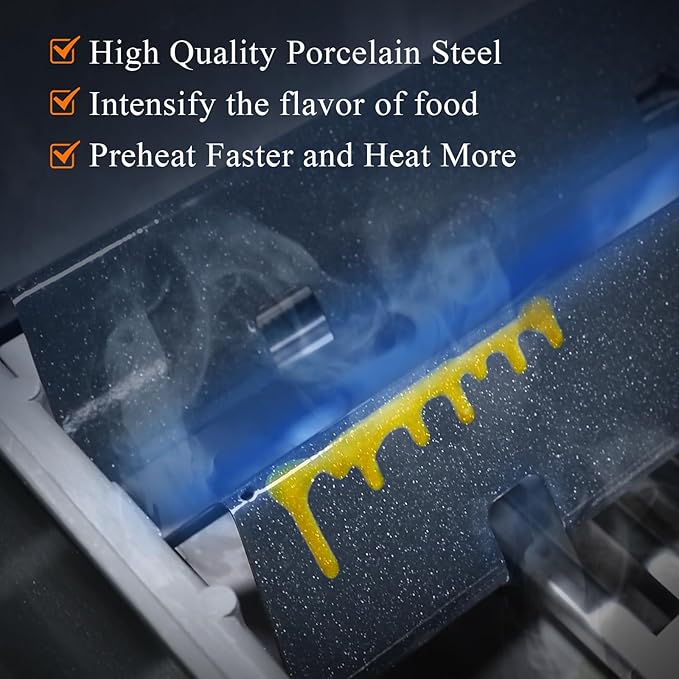 Flavorizer Bars & Grill Burner for Weber GS4 Spirit II 200, Spirit II E-210, Spirit E-210, Spirit 200 Series Grills with Front-Mounted Control, 15.3 Inch 7635 Flavor Bars and 69785 Burner Tubes