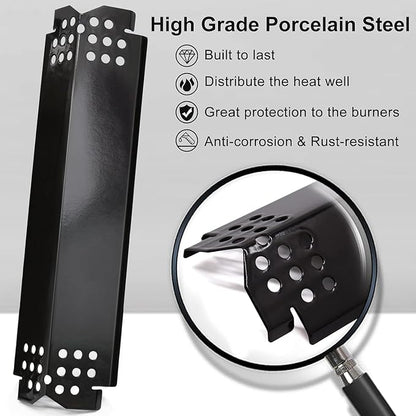 Criditpid Grill Replacement Parts for Nexgrill 6 Burner 720-0896B, 720-0896, 720-0896E, 720-0896C, 730-0896, Cast Iron Grill Grates, Heat Plates, Burners Tubes & Ignitors for Nexgrill Evolution Grills