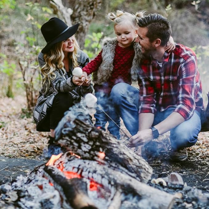 Wolf'em Marshmallow Roasting Stick - Multiple Cooking Attachments - Campfire Pie, S'More, and Hot Dog BBQ Roaster | Easy Spin Handles…