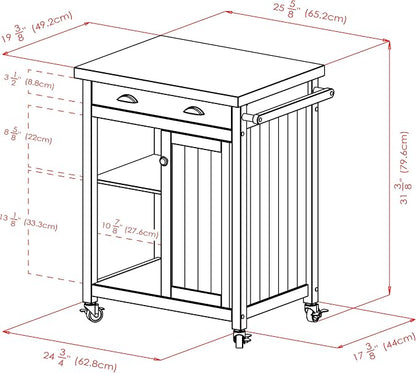 Winsome Timber Kitchen, Black