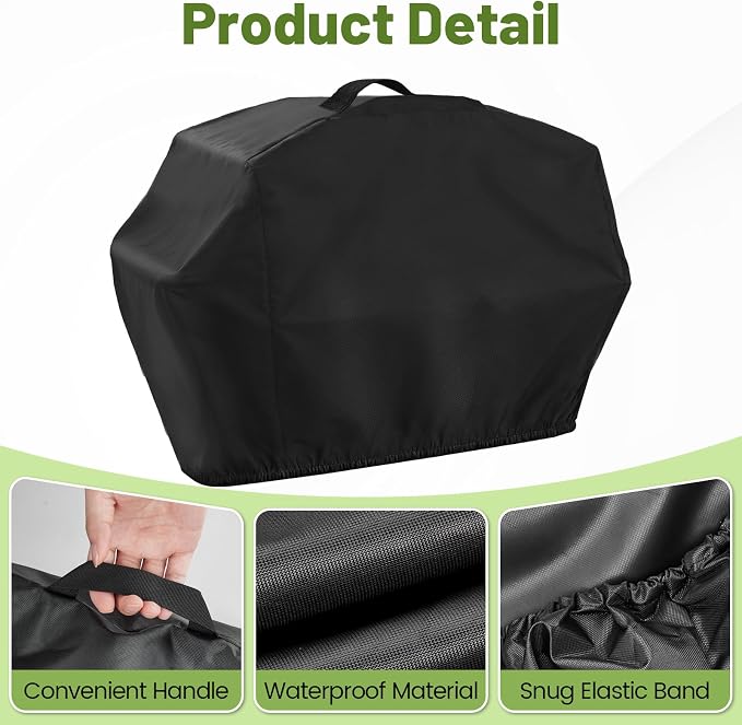Pizza Oven Cover for Blackstone 14" Pizza Conversion Kit | Outdoor Cover Compatible with On The Go 17" Pizza Conversion Kit, Waterproof Heavy Duty Protective Covers - 27 x 30 x 15 Inc