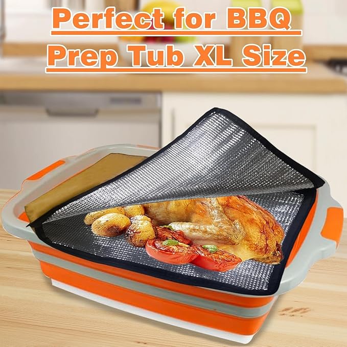 BBQ Blanket for Resting Meat,BBQ Brisket Blanket Meat Resting Blanket for Smoking, Reusable Smoker Grilling Meat Insulated Resting Bag with Wide Mouth for Large Brisket/Beef (Regular 21in)
