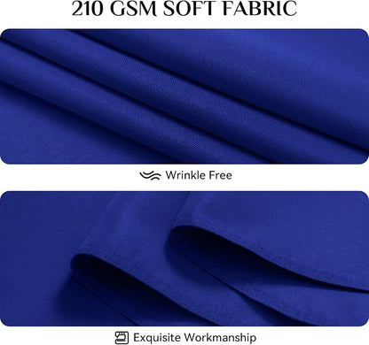 Softalker Rectangle Tablecloth, Waterproof Table Cloths Wrinkle Free Fabric Washable Polyester Table Cover for Dining Tables Party Outdoor Camping Parties Buffet - 60 x 84 inch, Royal Blue
