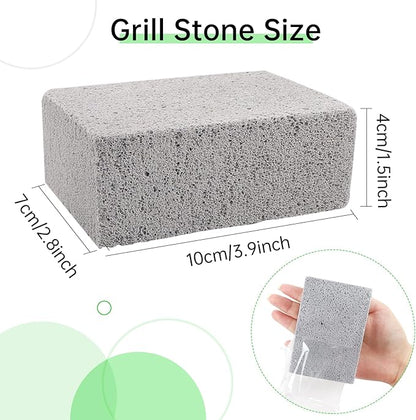 HATOKU 8 Pack Grill Brick & Griddle Stone Cleaning Block, Pumice Stone for Cleaning Oven, Stove, BBQ Grill, Commercial Grade Cleaner for Cookers, Frying Pans, Racks, Flat Tops