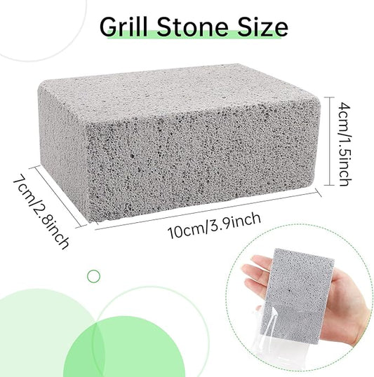 HATOKU 8 Pack Grill Brick & Griddle Stone Cleaning Block, Pumice Stone for Cleaning Oven, Stove, BBQ Grill, Commercial Grade Cleaner for Cookers, Frying Pans, Racks, Flat Tops