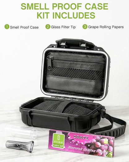 OZCHIN Storage Box - Hard Shell Joint Case, Waterproof & Airtight Storage Box with Activated Carbon Lining - Portable Odorless Box for Travel, Hiking & Outdoor