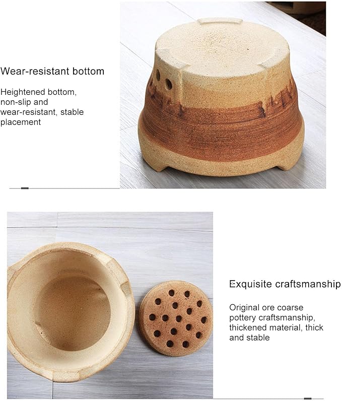 Clay Charcoal Stove for Outdoor Cooking, Camping Barbecue Stove, Traditional Portable Grill, Outdoor Cooking Accessories for Picnics and
