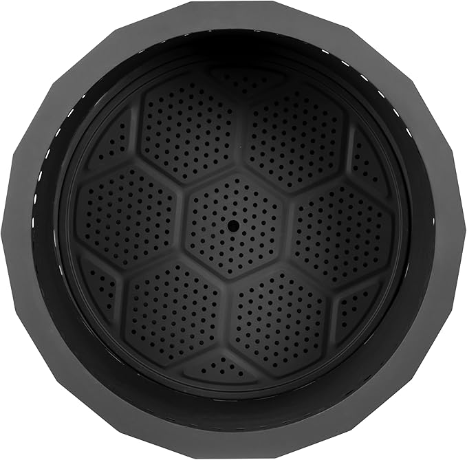 Merrick Lane Aries 27" Smokeless Firepit - Black Steel Finish - Wood Burning - Lightweight Portable Design - Waterproof Cover Included - No Assembly Required