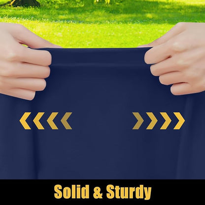 Smiry Rectangle Picnic Table Cloth, Waterproof Elastic Fitted Tablecloths for 4 Foot Tables, Washable Polyester Table Cover for Camping, Indoor and Outdoor (Navy, 30"x48")