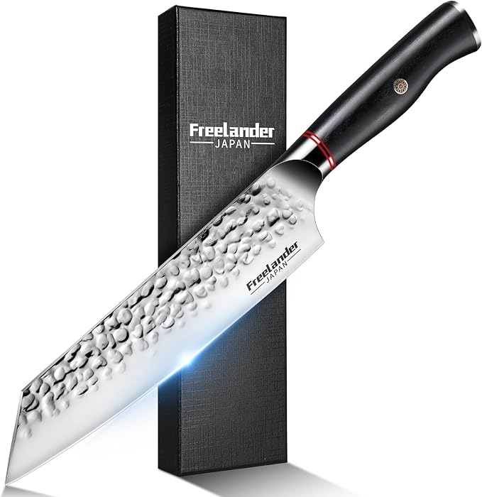 8 Inch Santoku Knife, High Carbon Stainless Steel Damascus Sushi Knife, Professional Sharp Japanese Chef Knife with Ergonomic Handle, Home & Kitchen - Ideal Gift for Home & Kitchen
