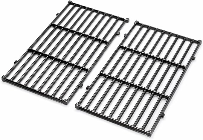 7637 Grill Grates for Weber Spirit E210 E220 S210 S220 Front Control, Spirit II E210 E220, 17.5 x 10.2 in Porcelain-Enameled Cast Iron Replacement Cooking Grates, Set of 2