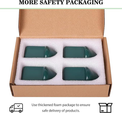 Ceramic Grill Feet Shoes Set of 4 for Big Green Color Egg,BBQ Grill Shoes Used to Place Grill on A Combustible Material Built-in Application (not for minimax)- 4 Green of Set