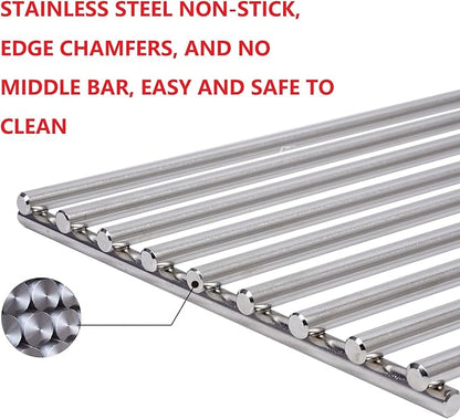 J&HYBBQ 4Pcs Stainless Steel Grill Grate 19 1/4 x 7.5 Inch, 7.8 mm Rod BBQ Grill Grate Compatible with Bull Angus, Brahma, Outlaw, Steer Premium, Lonestar Select, 7 Burner Premium, Lion Premium