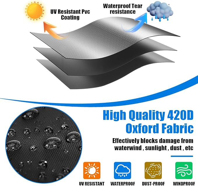 Pizza Oven Cover for Big Horn for Aidpiza 12" Wood Pellet Pizza Oven | Heavy Duty Outdoor Gas Pizza Grill Cover Accessories Waterproof Portable Carry Big Horn Pizza Ovens Cover