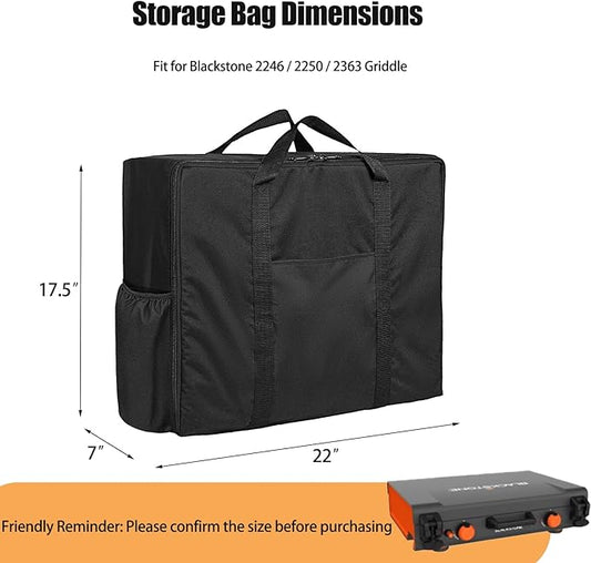 Carrying Bag for Blackstone 2246 2250 2363 2364 Adventure Ready/Otg 20" x 14" Propane Camping Griddle with Side Burner, Outdoor Heavy Duty Portable Carrying Case