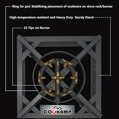 COOKAMP Propane Burner for Outdoor Cooking (23 Tips Jet Burner)