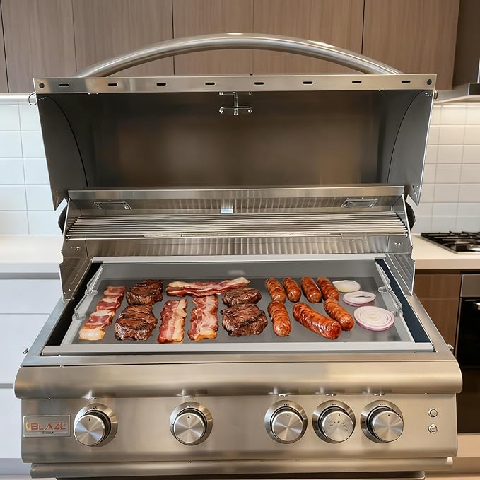 Full Size Griddle Insert for Blaze Grill 4/5 Burner Gas Grill Accessories,Flat Top Griddle Plate Replacement for BLZ-4LTE BLZ-5 Summerset Sizzler 32" & 40", RCS RJC32A, 29''L x 17.9''W Stainless Steel