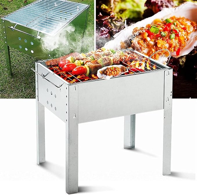 Charcoal Grills Portable Barbecue Grill Folding Compact BBQ Grill Charcoal Grill Charcoal Grill Outdoor BBQ Grill Cooking Picnic Barbecue Tools