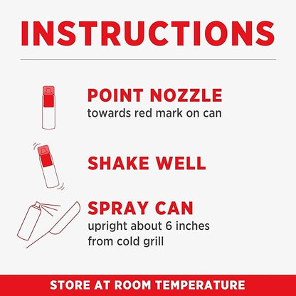 Pam No-Stick Cooking Spray - Grill - For High Temperature - Net Wt. 5 OZ (141 g) Each - Pack of 2