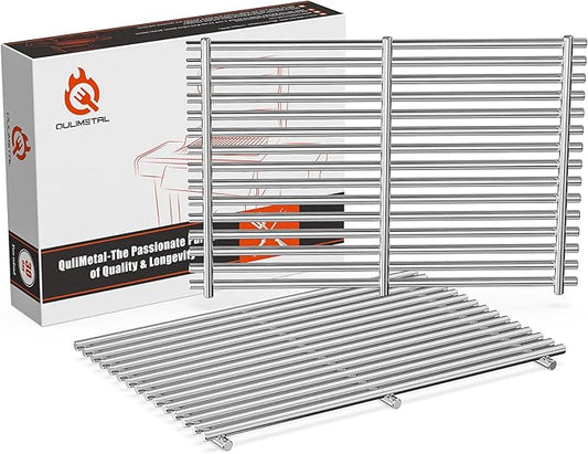 9MM Grill Grates for Weber Spirit 300 and GS4 Spirit II 300 Series, Spirit 700, Genesis Silver/Gold/Platinum B & C, Genesis 1000-3500, Grill Parts for Weber Spirit 7639 7638 Grate, 304 Stainless Steel