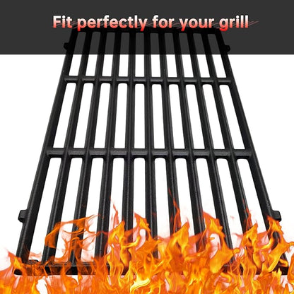 Cast Iron Grill Grates Flavorizer Bars Parts for Weber Genesis 2 E-410, S-410, Genesis II LX E-440, S-440, Weber 66089, 66097, 66041, 66033, 66796, Stainless Steel Flavor Bars Heat Deflectors