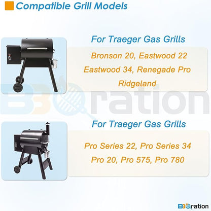 KIT0138 Grill Wheel for Traeger Pro Series 22 & 34, Pro 575/780, Eastwood 22 & 34, Bronson 20, KIT0138 Replacement Wheel for Traeger Stationary Wheels, Black