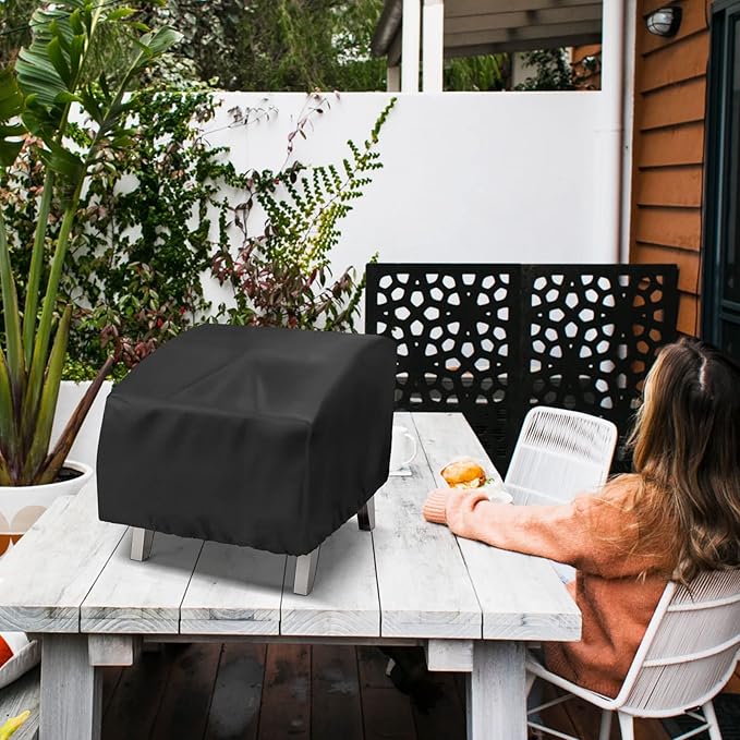 Portable Grill Cover for Cuisinart CGG-608, Waterproof Small Table Top BBQ Grill Cover, Heavy Duty 600D Outdoor Tabletop Grill Cover