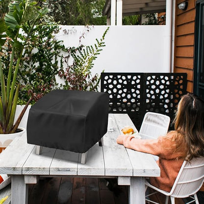 Portable Grill Cover for Cuisinart CGG-608, Waterproof Small Table Top BBQ Grill Cover, Heavy Duty 600D Outdoor Tabletop Grill Cover