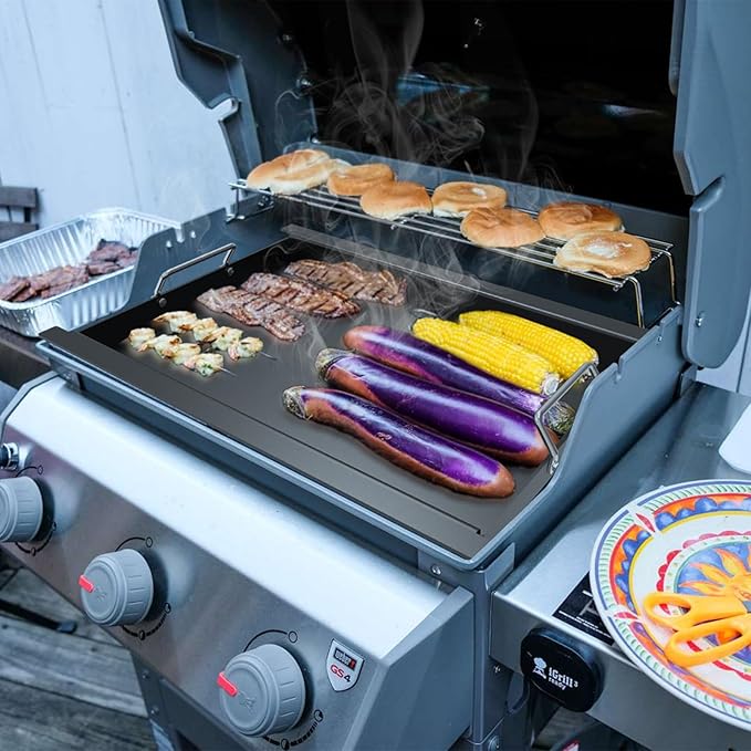 Spirit 300 Full Size Griddle Insert for Weber GS4 Spirit I/II 300 Series Gas Grill E310,E320,S310,E315,S320,E330,S330 Parts,6787 Carbon Steel Flat Top Griddle Replacement Parts for Weber 7638 7639