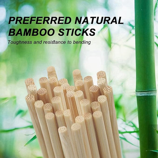 DaTpuik 12 inch Natural Bamboo Skewers for Grilling，Chocolate Fountain，Kabob，Crafts，Barbecue，Flower Bouquet， Bouquet Wrapping Paper. Diameter=4mm. More Size Choices 6"/8"/10"/12"/36"(100 PCS)