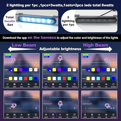 RGB Front Grills Led Lights for 2025 2026 Toyota 4Runner SR5 | 6th gen Grill Grille Light Accessoris (For SR5 only )
