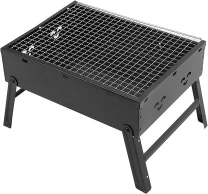 Outdoor Stainless Steel Charcoal Grill, Portable Foldable BBQ Tool for Camping, Picnics
