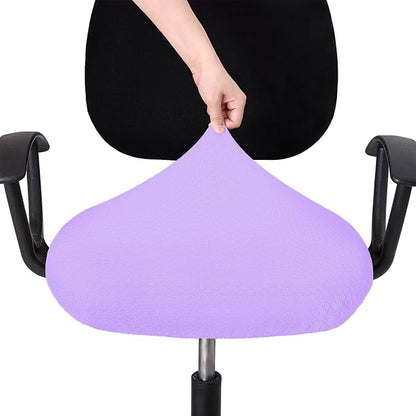 Smiry Office Computer Chair Seat Covers for Desk, Anti-dust Protector | Stretch Jacquard Removable Washable Desk Chair Seat Cushion Protectors, Lavender
