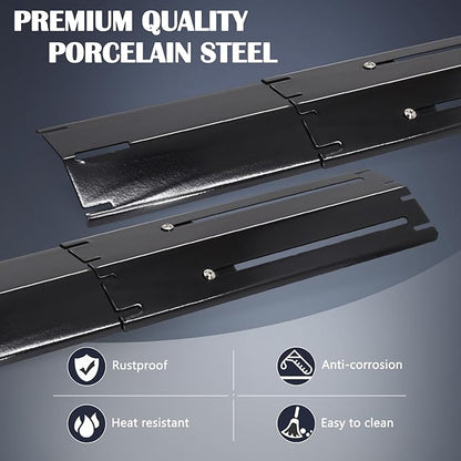 Adjustable Grill Heat Plates For Nexgrill, Dyna Glo, Charbroil, Brinkmann Grill Replacement Parts, Universal Heat Shield, Heat Tent, Burner Covers Guard, Heat Deflector, Heat Diffuser, Flame Tamer.
