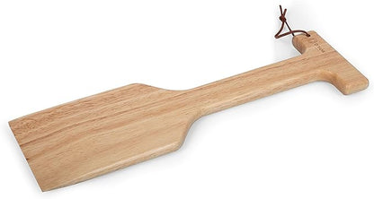 PICNIC TIME Batman Hardwood BBQ Grill Scraper with Bottle Opener, Bristle Free Wooden Grill Cleaning Tool with Hanging Loop for Outdoor Cooking and BBQ Cleanup, (Natural Wood)