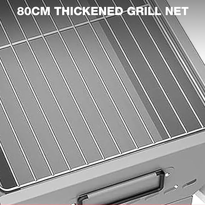 Portable Charcoal Grill with 36PCS Stainless Steel Kabob Skewers, Heavy Duty BBQ Grill with Folding Legs and 31.6x7.1" Cooking Area, Kebab Grill for Outdoor Backyard Picnic Camping Party