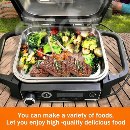 OG701 Griddle Plate Insert for Ninja Woodfire Outdoor Grills OG700 Series, Stainless Steel Griddle Pan for Ninja XSKGRDPLT Woodfire OG701 Grill Accessories