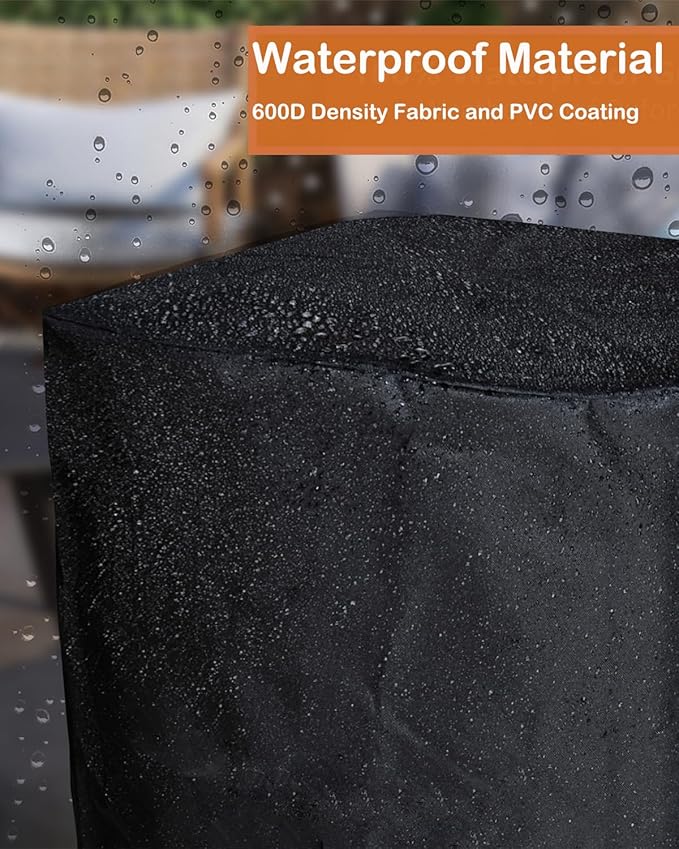 SheeChung Fire Pit Cover for Panovue Metal Chiminea Fire Pit,Heavy Duty 600D Outdoor Fireplace Protection for Wood Burning Fire Pits,Waterproof Electric Smoker/BBQ Smoker Grill Covers,32"Lx23"Wx40"H