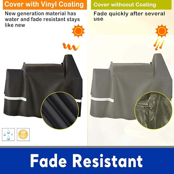 Uniflasy Grill Cover for Pit Boss 820 Deluxe, 820 Pro, 850 Pro Series Wood Smoker Pellet Grills Accessories, Cover for Pit Boss 820D, 820FB, 820PB, 820SP, 820SC, Heavy Duty Fabric Barbecue Grill Cover