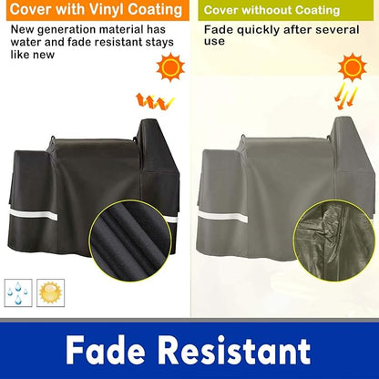 Uniflasy Grill Cover for Pit Boss 820 Deluxe, 820 Pro, 850 Pro Series Wood Smoker Pellet Grills Accessories, Cover for Pit Boss 820D, 820FB, 820PB, 820SP, 820SC, Heavy Duty Fabric Barbecue Grill Cover