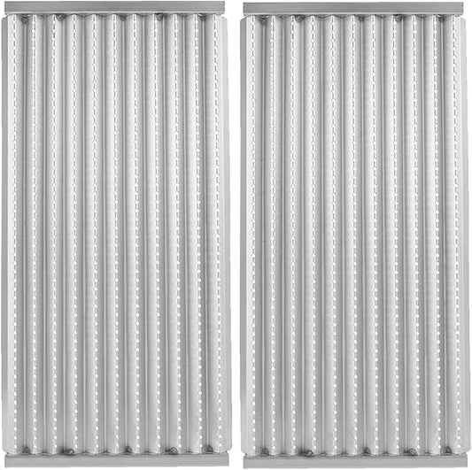 BBQ Future 18 7/16" Grill Grate Replacement Part for Charbroil Tru-Infrared 2 Burners Gas Grill 463241013 463270613 463246909 463270615 463273614 and More, 2 Pack Stamped Stainless Steel Emitter
