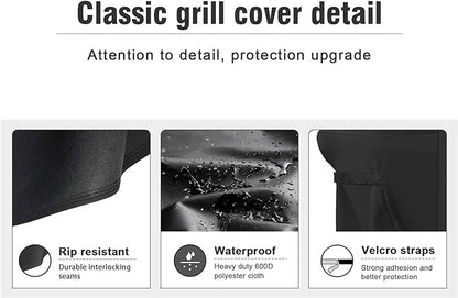 63 Inch Grill Cover for Weber New 2022 Genesis 300 and Genesis 300 Series, Outdoor BBQ Gas Grill Cover, Heavy Duty Waterproof Fade Resistant, Compared to Weber 7757