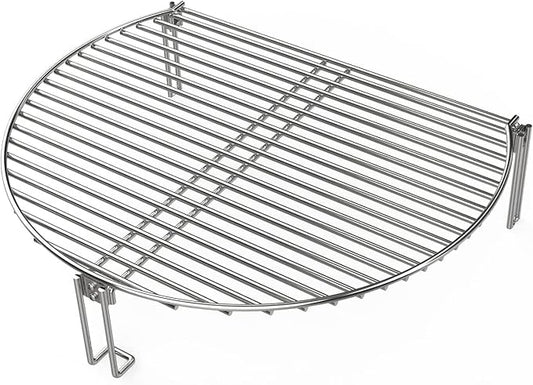 BBQ Future Grill Expander Rack for Big Green Egg Large & XL, Kamado Joe Classic Ceramic Grill, Char-Griller 18" Akorn, Weber Kettle Grill – Stainless Steel Cooking Grate & Grill Rack for Gas Grills