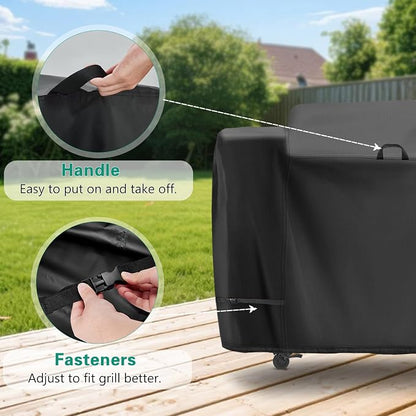 Grill Cover for Pit Boss Savannah Onyx Series 1500Sq Wood Pellet Grill, 65inch Outdoor Grill Cover Waterproof for PB1500NX Smoker Grill-65 L x 21" W x 56" H