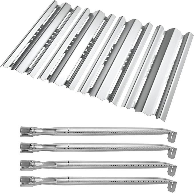 Grill Replacement Parts for Napoleon LEX 485/605/730 Series, Stainless Steel Heat Plate Shields and Grill Burners for Napoleon Built-in LEX, Mirage 485/605 LE LD485 Series Gas Grill Accessories