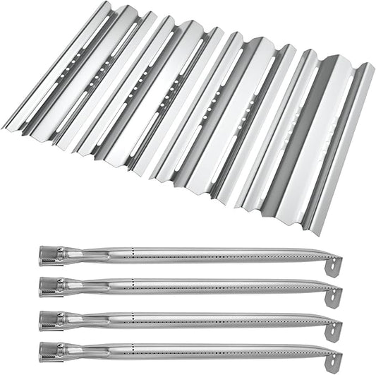 Grill Replacement Parts for Napoleon LEX 485/605/730 Series, Stainless Steel Heat Plate Shields and Grill Burners for Napoleon Built-in LEX, Mirage 485/605 LE LD485 Series Gas Grill Accessories