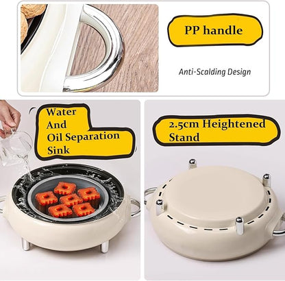 Mini Portable Barbecue Grill, Outdoor BBQ Grill Korean Style Charcoal Grill, Easy to Assemble and Clean, A Variety of Packages Available(Dark Gray,D)