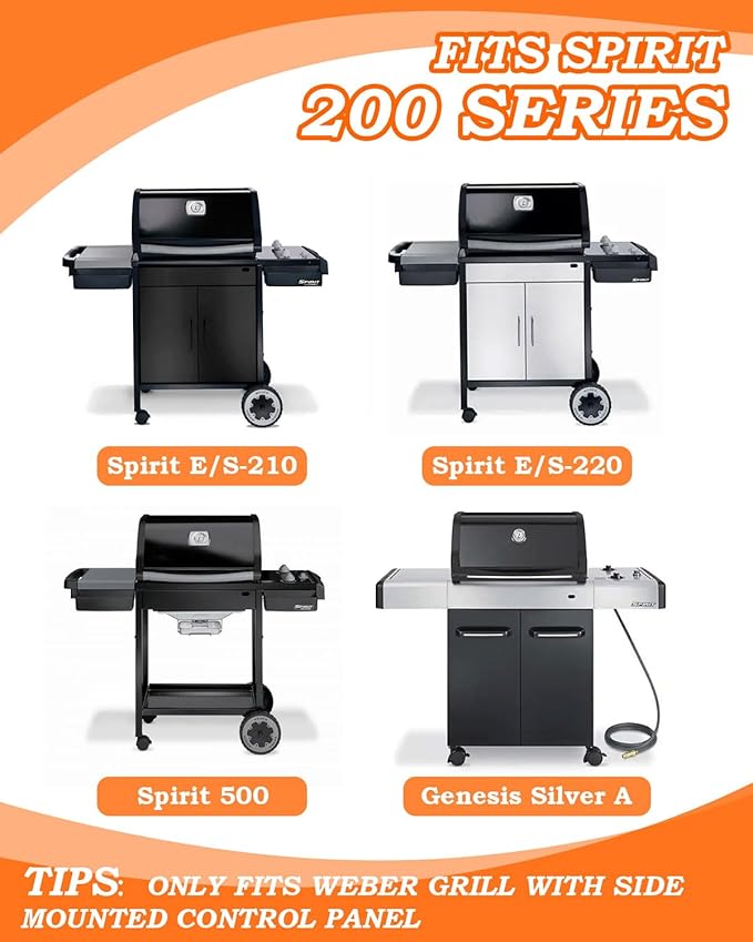 7534 Flavorizer Bars 21.5" for Weber Spirit Grill Accessories 200 Series, Spirit E200 E210 S200 S210 E220 Grill with Side Control, Spirit 500 Heat Plates Replacement for Weber Grill Part 7535