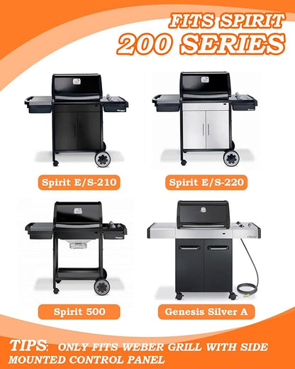 7534 Flavorizer Bars 21.5" for Weber Spirit Grill Accessories 200 Series, Spirit E200 E210 S200 S210 E220 Grill with Side Control, Spirit 500 Heat Plates Replacement for Weber Grill Part 7535